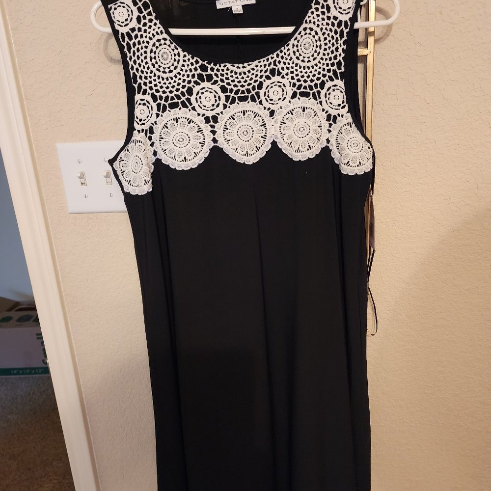 Black and white lace dress size s
